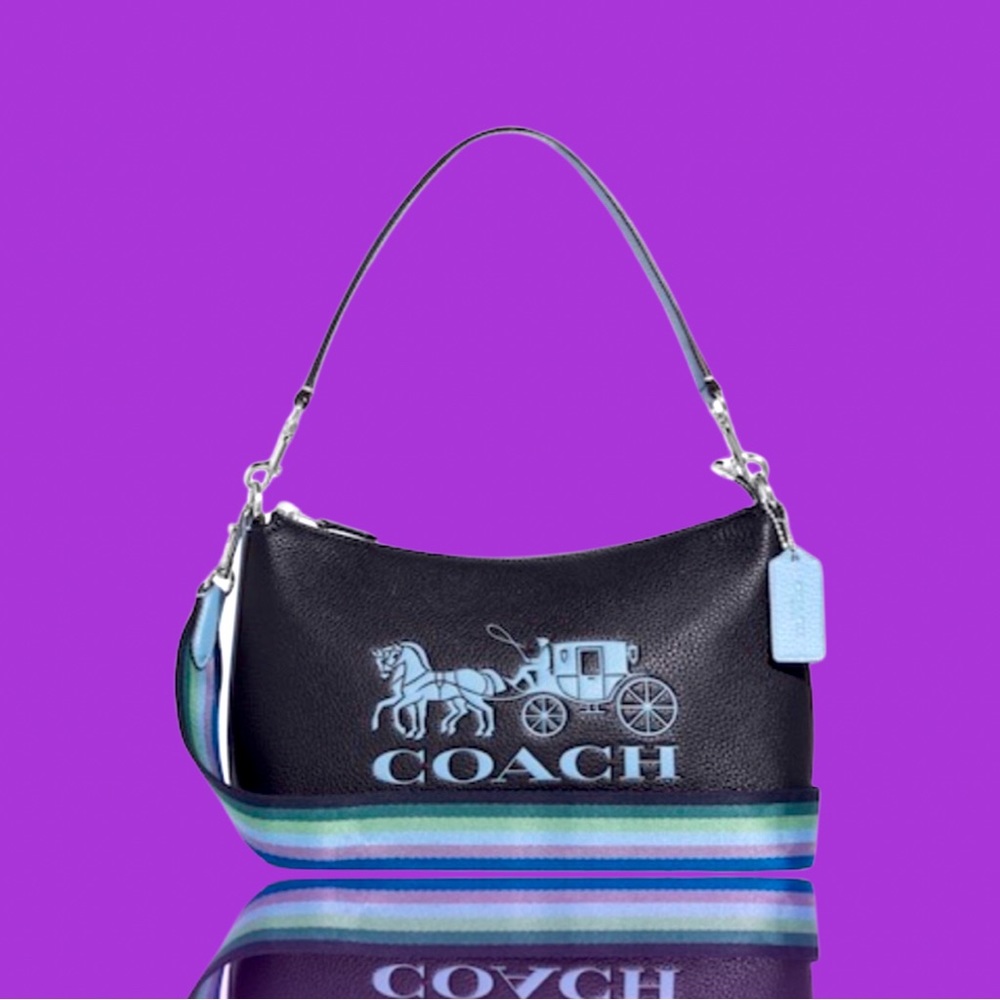 Coach Clara Shoulder Bag Horse And Carriage drop for shoulder/crossbody wear